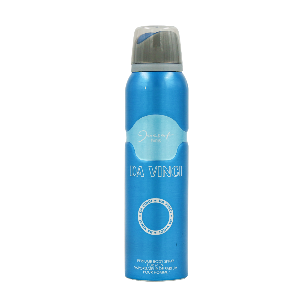 Jacsaf-Da-Vinci-Body-Spray-For-Men-150-ml- اسپری خوشبو کننده بدن مردانه ژک ساف مدل Da Vinci - Image 1